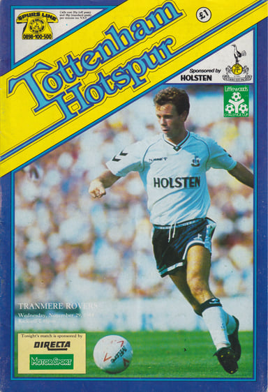 Tottenham Hotspur v Tranmere Rovers programme cover